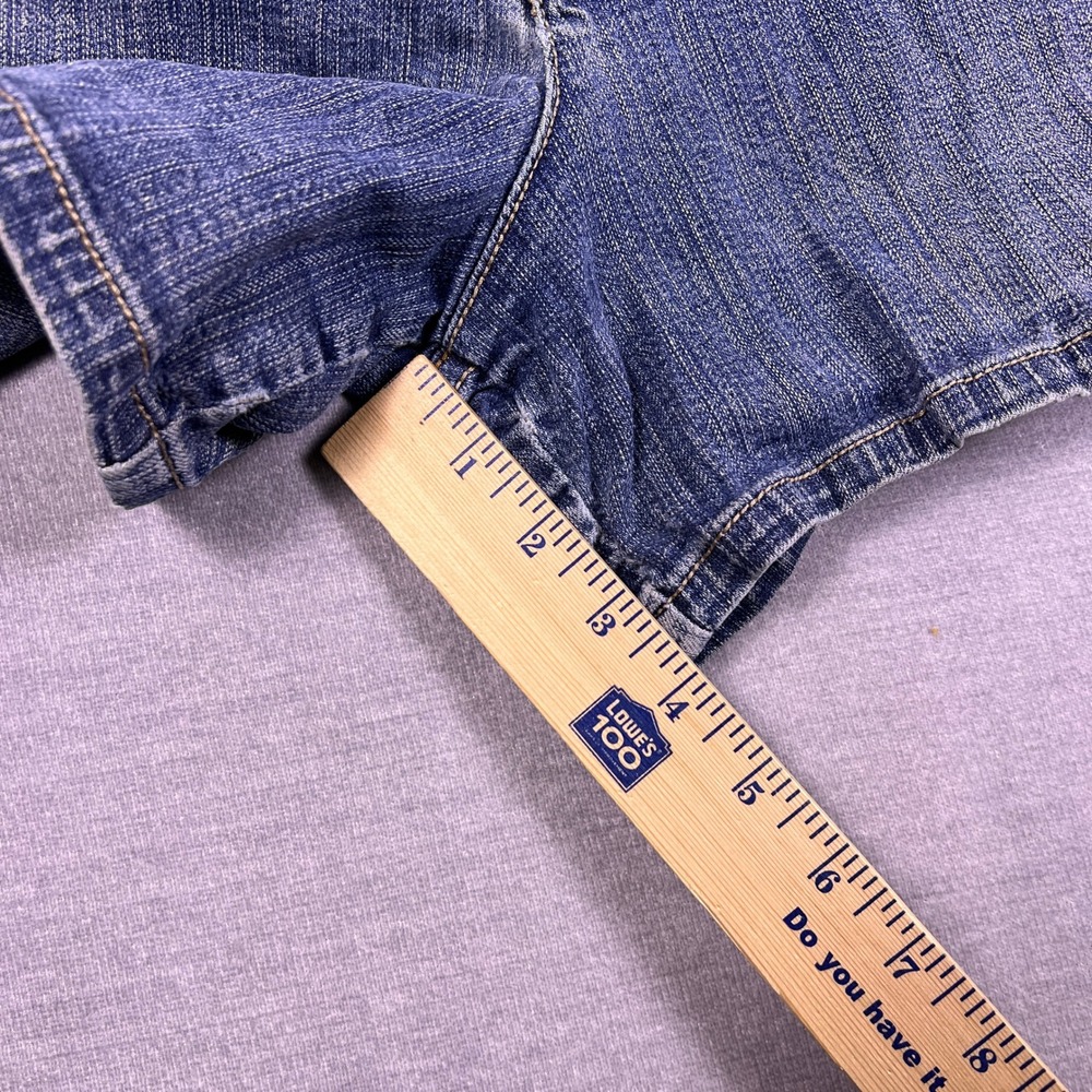 Faded Glory Stretch Zipper Pocket Mid Rise Denim Jean Shorts Womens 18 Denim - Picture 9 of 11